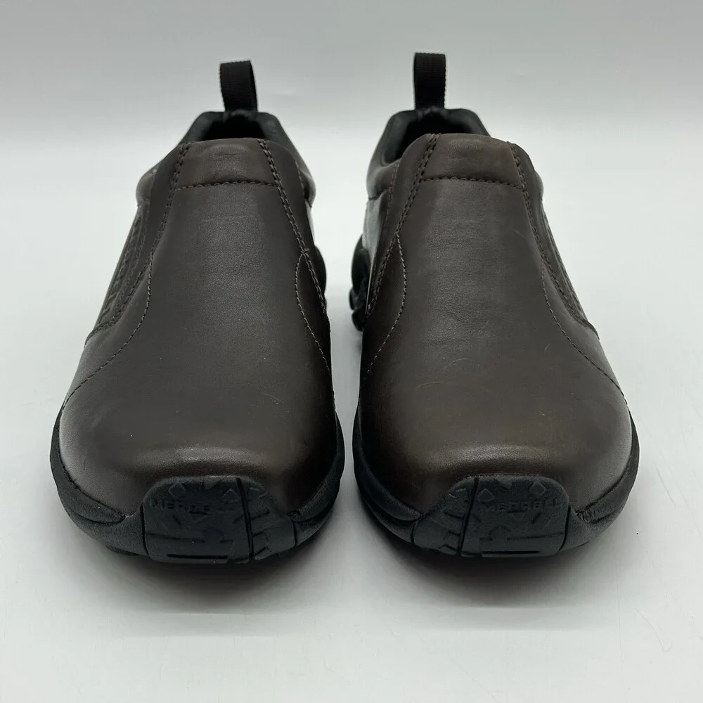 Merrell Jungle Moc 2 Espresso Brown Leather Slip-On Shoes Men's Size 7.5 NWOB